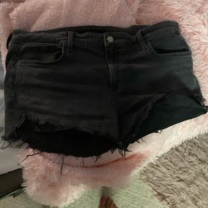 Joe’s jeans black cut off shorts.